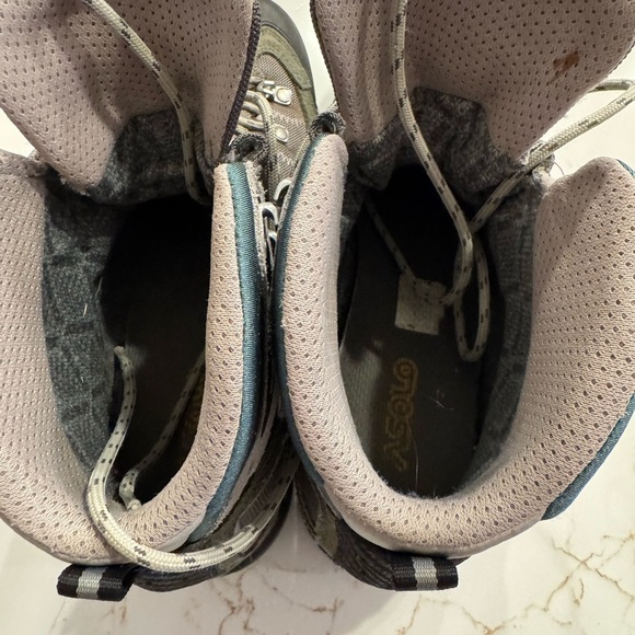 Asolo Women's Hiking Boots - Gray and Olive Goretex Vibram Sole / 10 - Picture 12 of 13